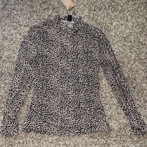 cheetah tight long sleeve top
